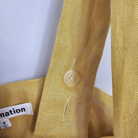 NWOT Reformation Kerrigan Linen Dress in Tuscan Sun - Size 8 - Picture 9 of 11